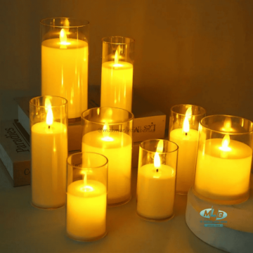 LILIN GELAS DIAMETER 7,5 CM X TINGGI 22,5 CM